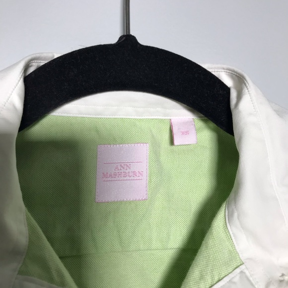 Ann Mashburn Cotton Long Sleeve Collared Tie Belt Shirtdress Lime Green Size XS - Picture 3 of 6
